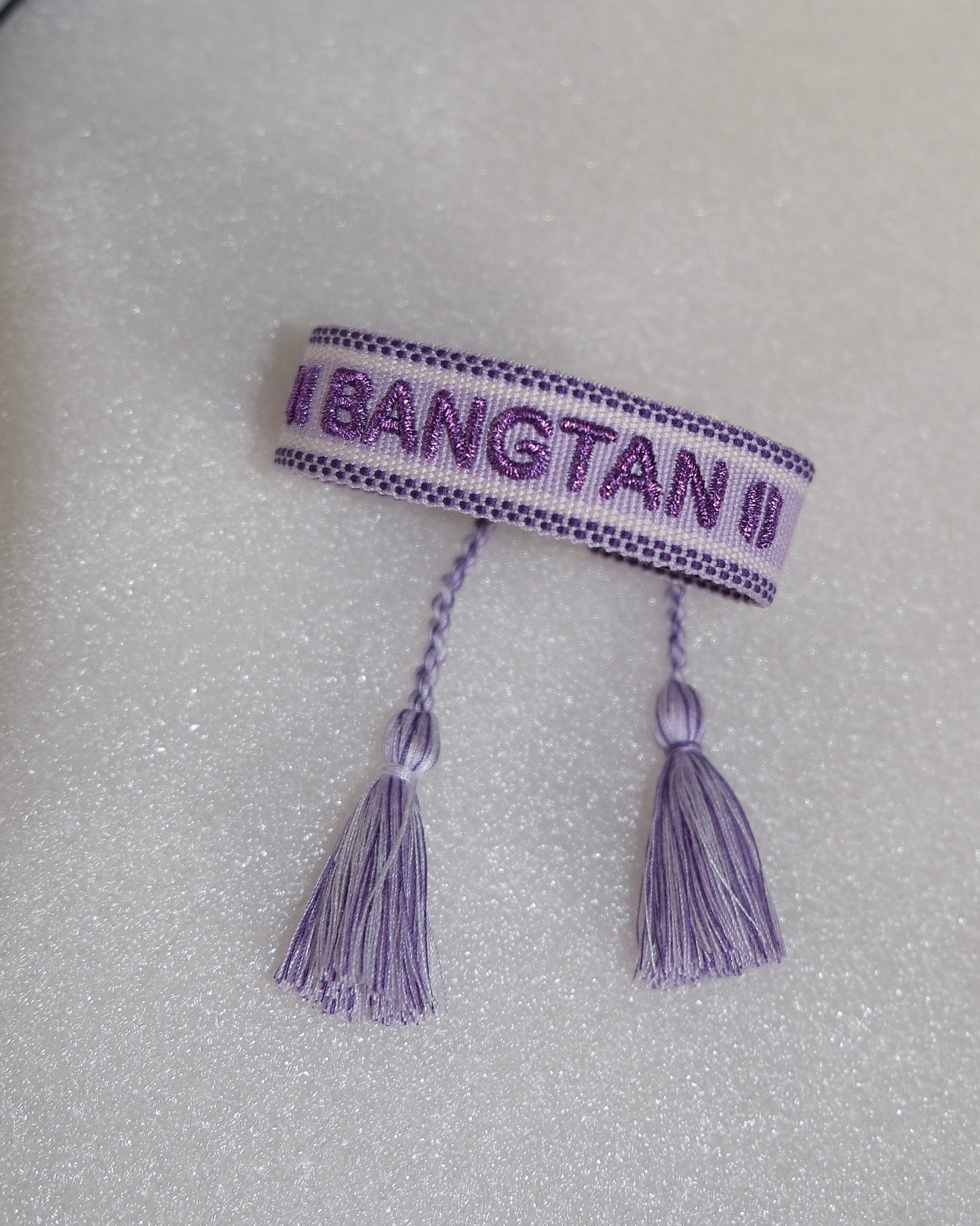 Bangtan Glitter Embroidery Friendship Bracelet
