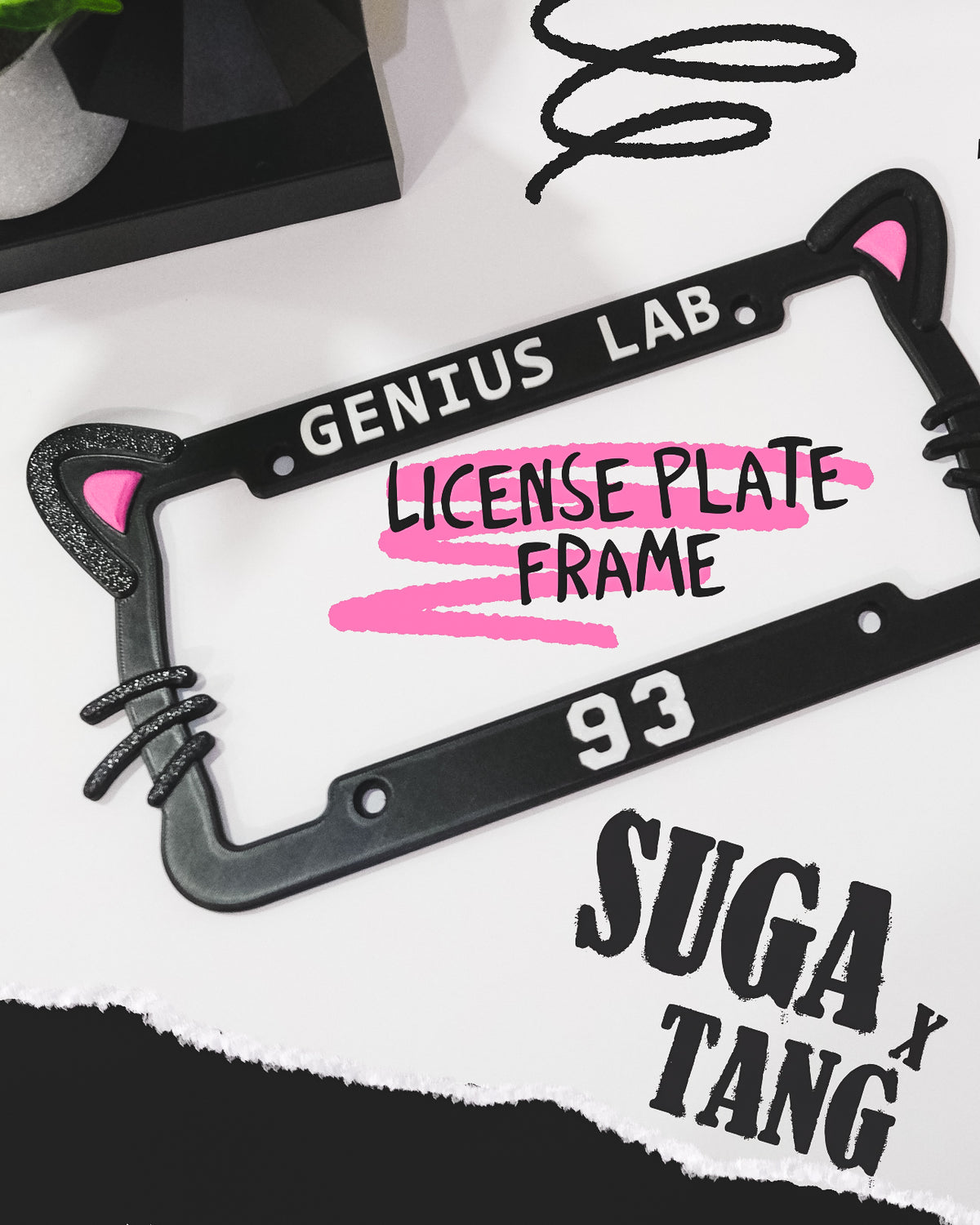 PREORDER! Genius Lab | Suga x Tang 3D License Plate Frame