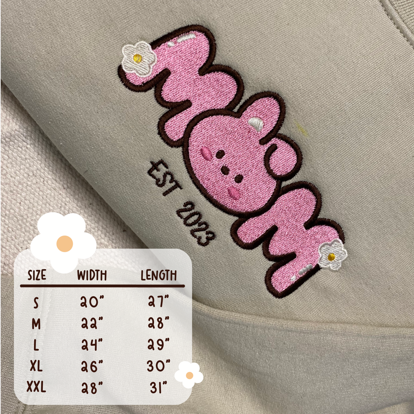 Army Mom Sweatshirt | BT21 Character Embroider Sweater | BTS Inspired Gift | Personalized Embroidered Sweatshirt