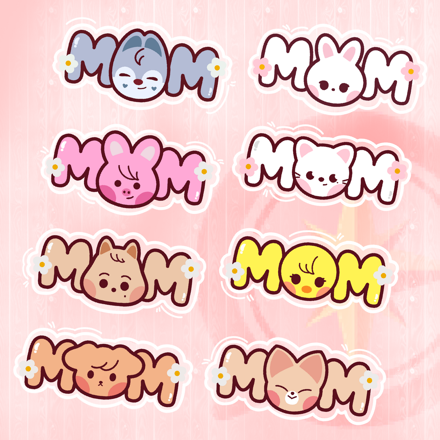 STAY MOM T-Shirt Embroidery | SKZ Personalized Embroidered T-Shirt | SKZOO Animals | Stray