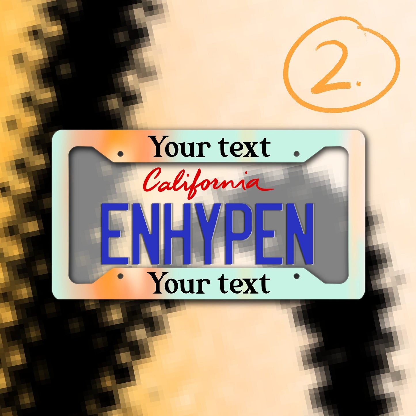 ENHYPEN inspired License Plate Frame | Cute License Plate Frame/ License Plate Frame/ Custom License Plate Frame