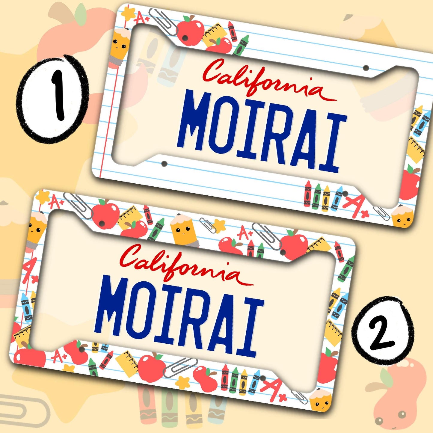 Teacher Vibes License Plate Frame | Lincense Plate Frames | Teacher Gift