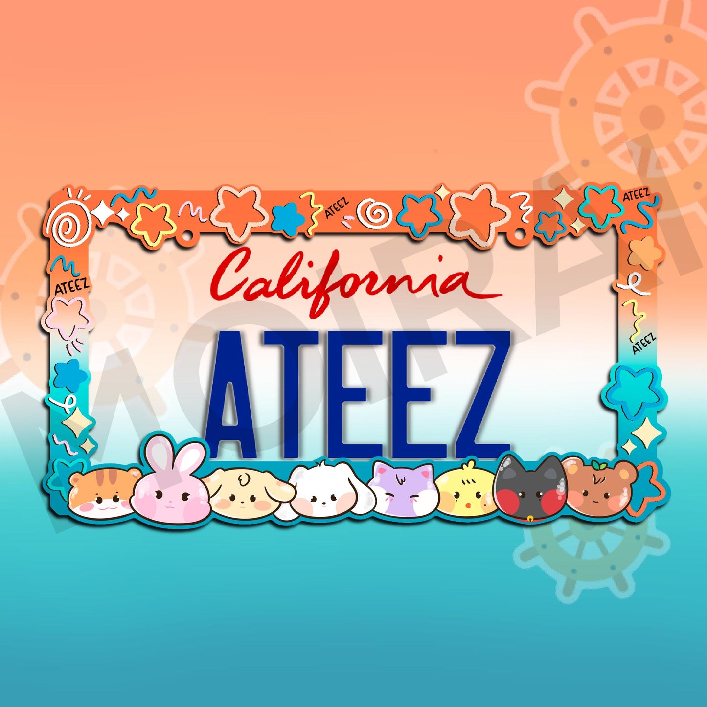 ATEEZ License Plate Frame | Kpop License Plate Frame