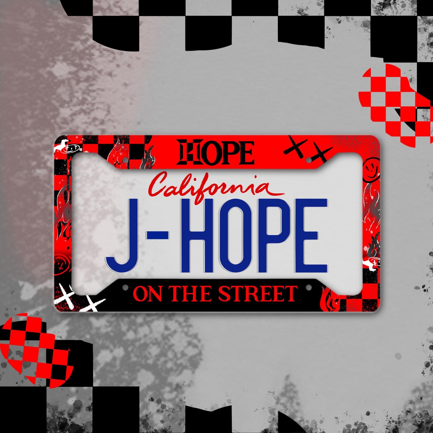 Hope On The Street License Plate Frame/ Hobi License Plate Frame/ License Plate Frame
