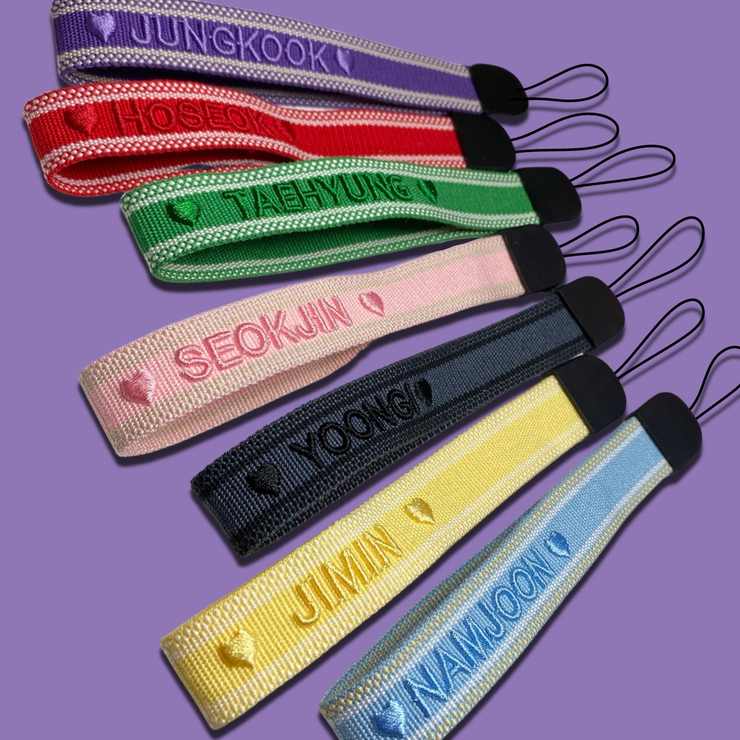 Hoseok Lightstick Lanyard |BTS Light stick Wrist Strap | BTS Embroidered Lanyard