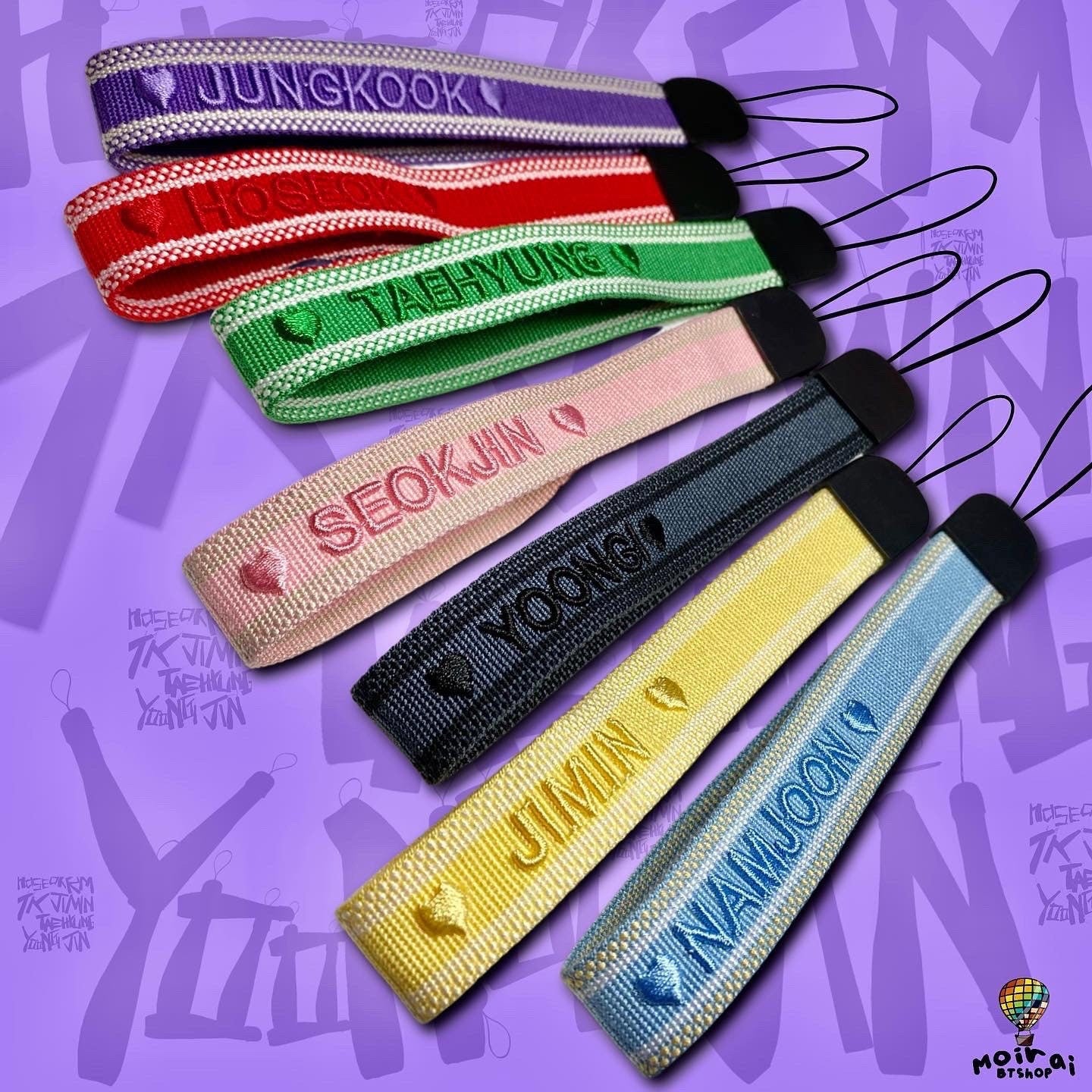 Jin Lightstick Lanyard | Wrist Strap | BTS Embroidered Lanyard