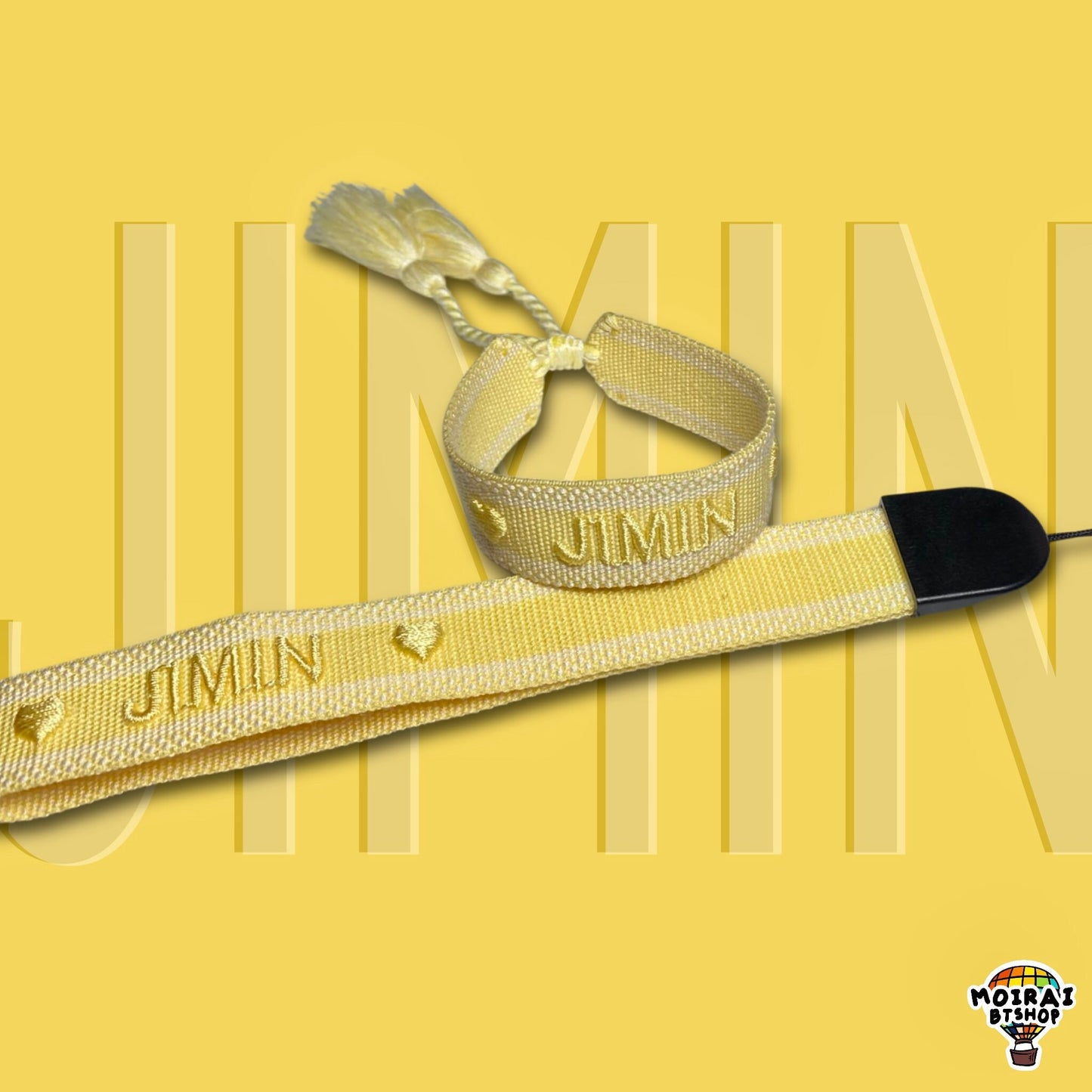 Jimin Bracelet + Lanyard Bundle | Wrist Strap | BTS Embroidered Lanyard | Bracelet