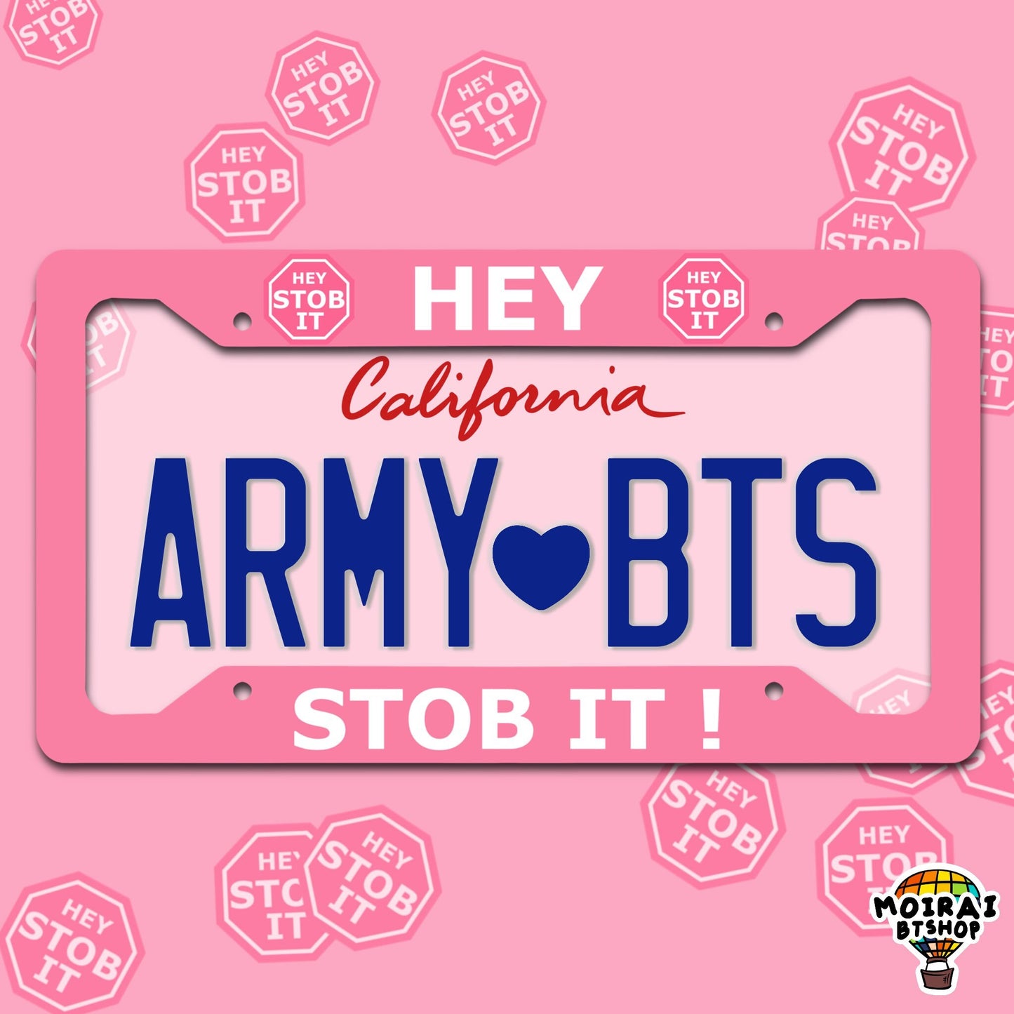 Hey Stob It! License Plate Frame | BTS License Plate Frame | License Plate Frame