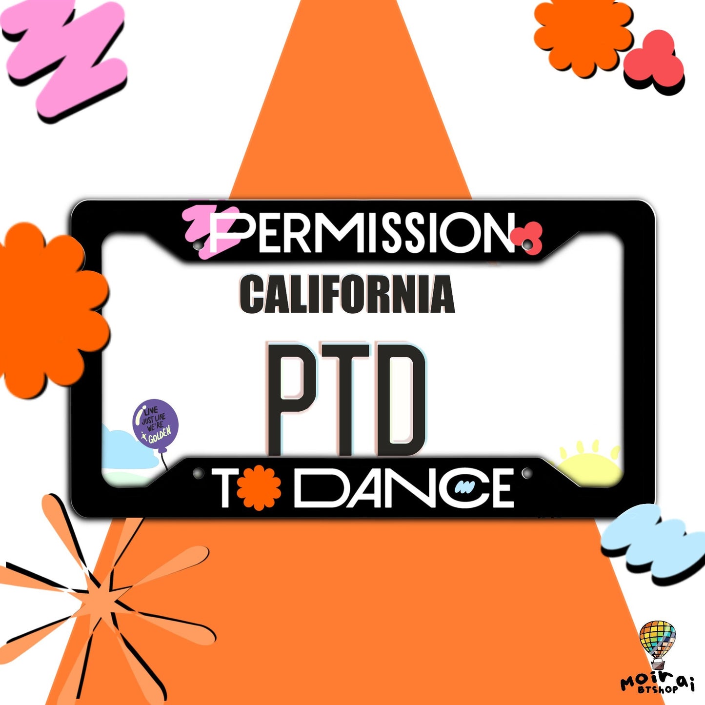 License Plate Frame/ Permission To Dance License Plate Frame/ License Plate Frame
