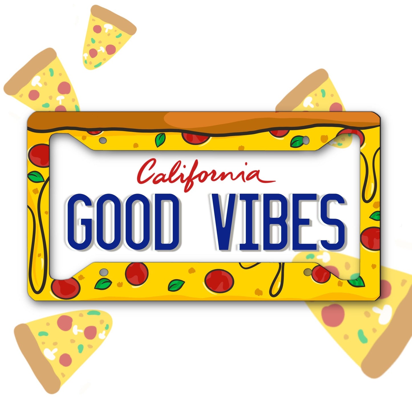 Pizza License Plate Frame/ Food License Plate Frame/ License Plate Frame