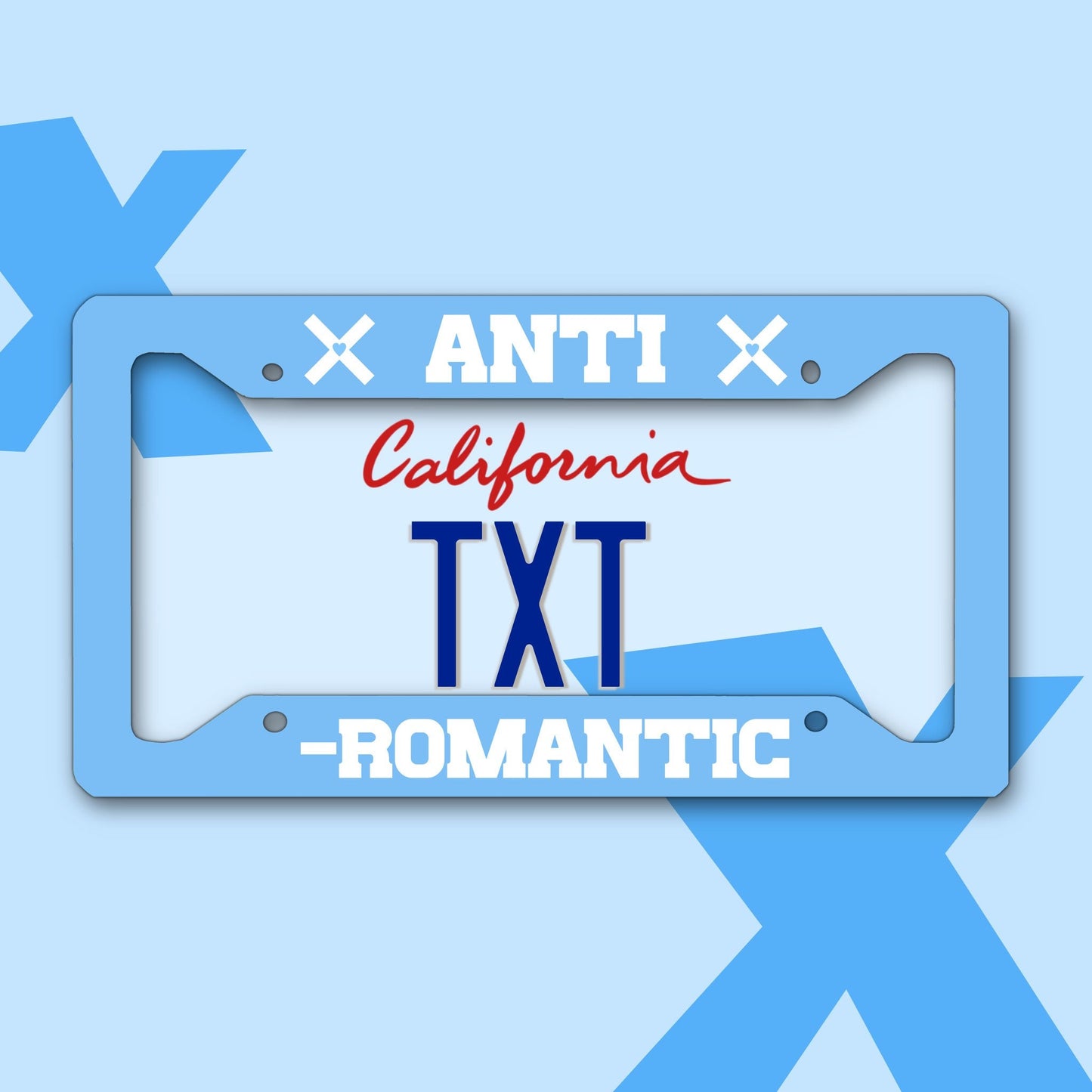 Anti-Romantic License Plate Frame | TXT License Plate Frame |