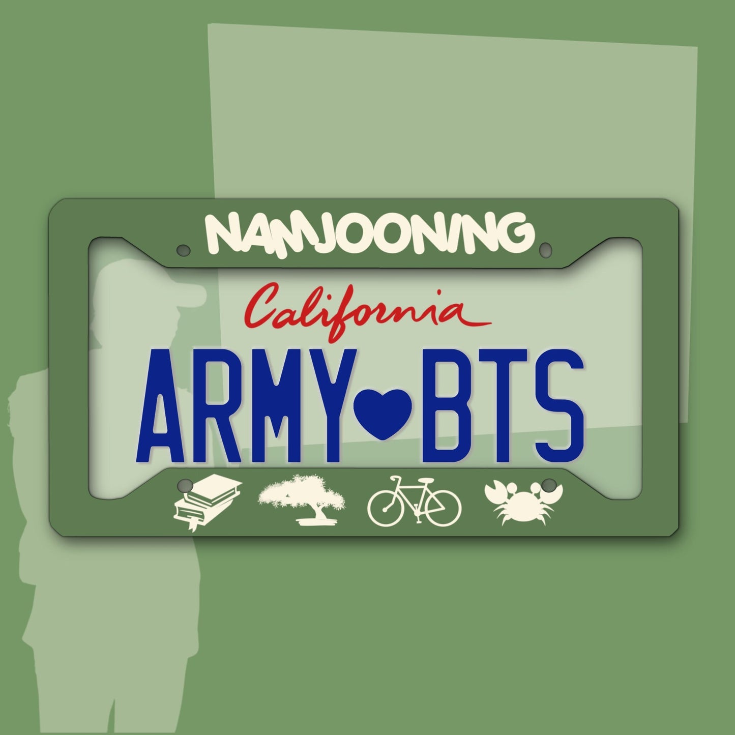 Namjooning License Plate Frame | RM License Plate Frame | License Plate Frame