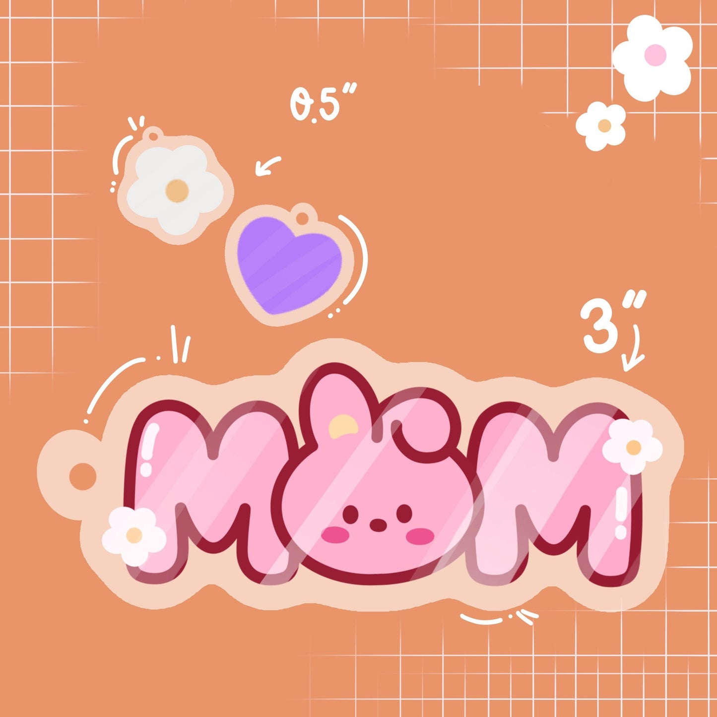 MOM Acrylic Keychain | Mother's Day Gift | Gift for Mom | Army Mom