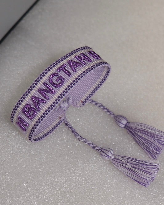 Bangtan Glitter Embroidery Friendship Bracelet
