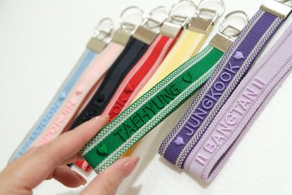 Embroidery Wristlet Key Fob