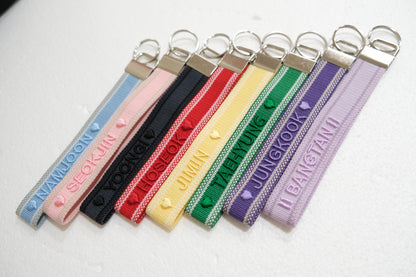 Embroidery Wristlet Key Fob