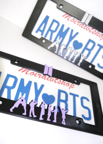 BTS 💜 ARMY License Plate Frame | 3D Printed License Plate Frame .