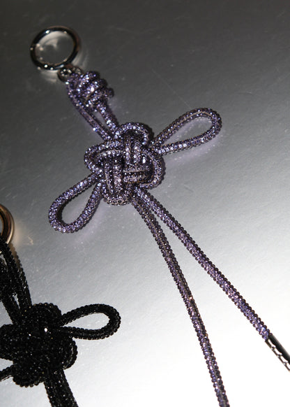 Shiny Rhinestone Lucky Knot Keychain