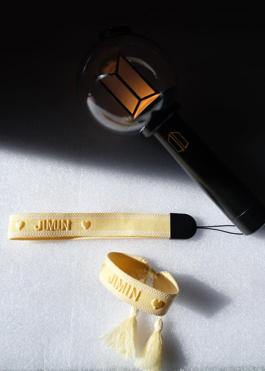 JIMIN Lightstick Strap + Friendship Bracelet Set