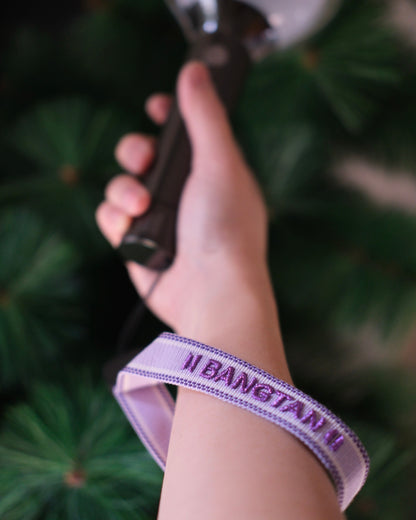 Bangtan Double-Sided Glitter Embroidery Strap