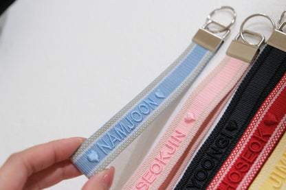Embroidery Wristlet Key Fob