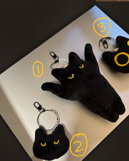 Tang Meow | Yoongi Cat Plushie Keychain | Black Cat