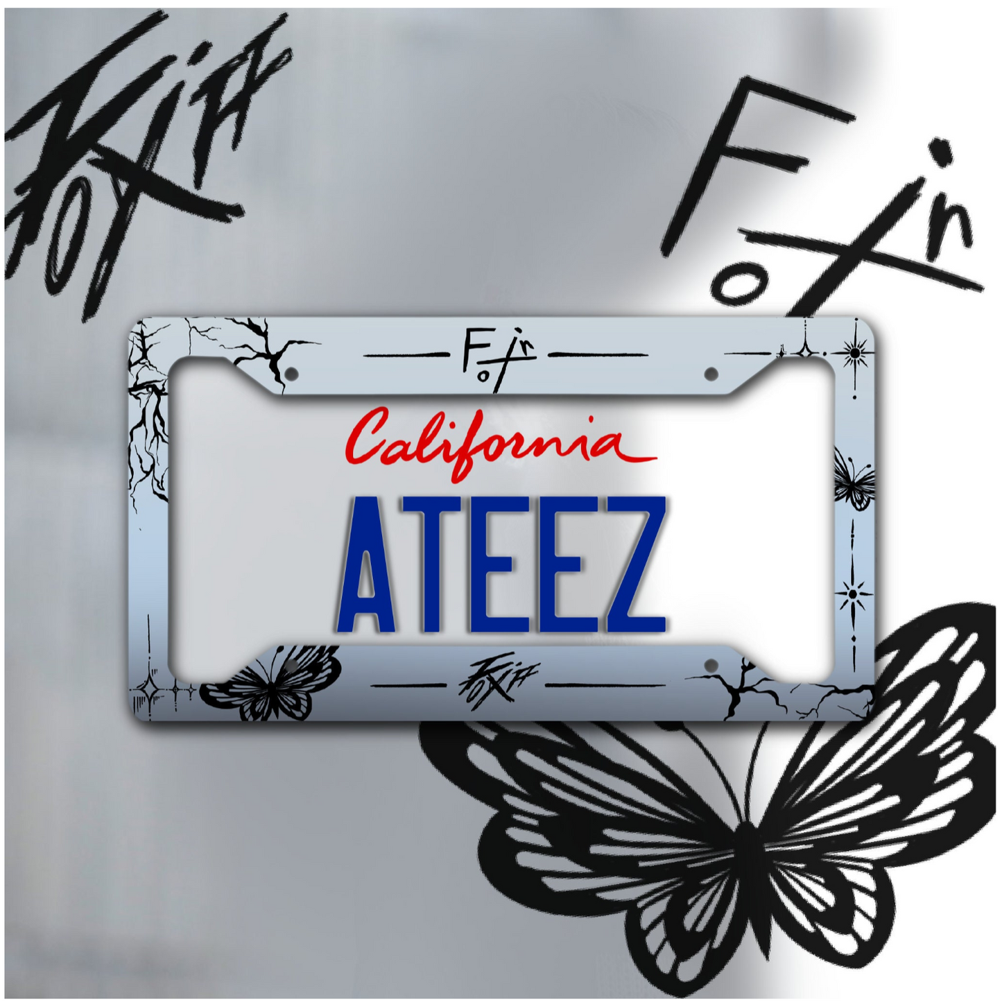 FIXON/OFF License Plate Frame | ANITEEZ License Plate Frame | Custom License Plate Frame | 2 Versions