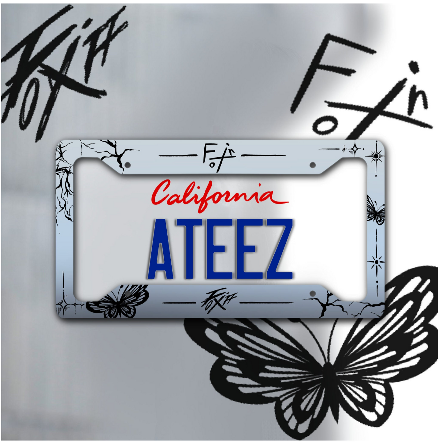 FIXON/OFF License Plate Frame | ANITEEZ License Plate Frame | Custom License Plate Frame | 2 Versions