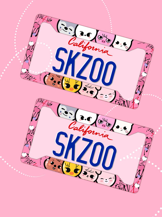 Custom Characters License Plate Frame | SKZOO License Plate Frame / Cute Characters License Plate Frame