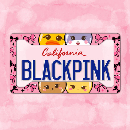 Custom Characters License Plate Frame | Cute Kawaii Character License Plate Frame