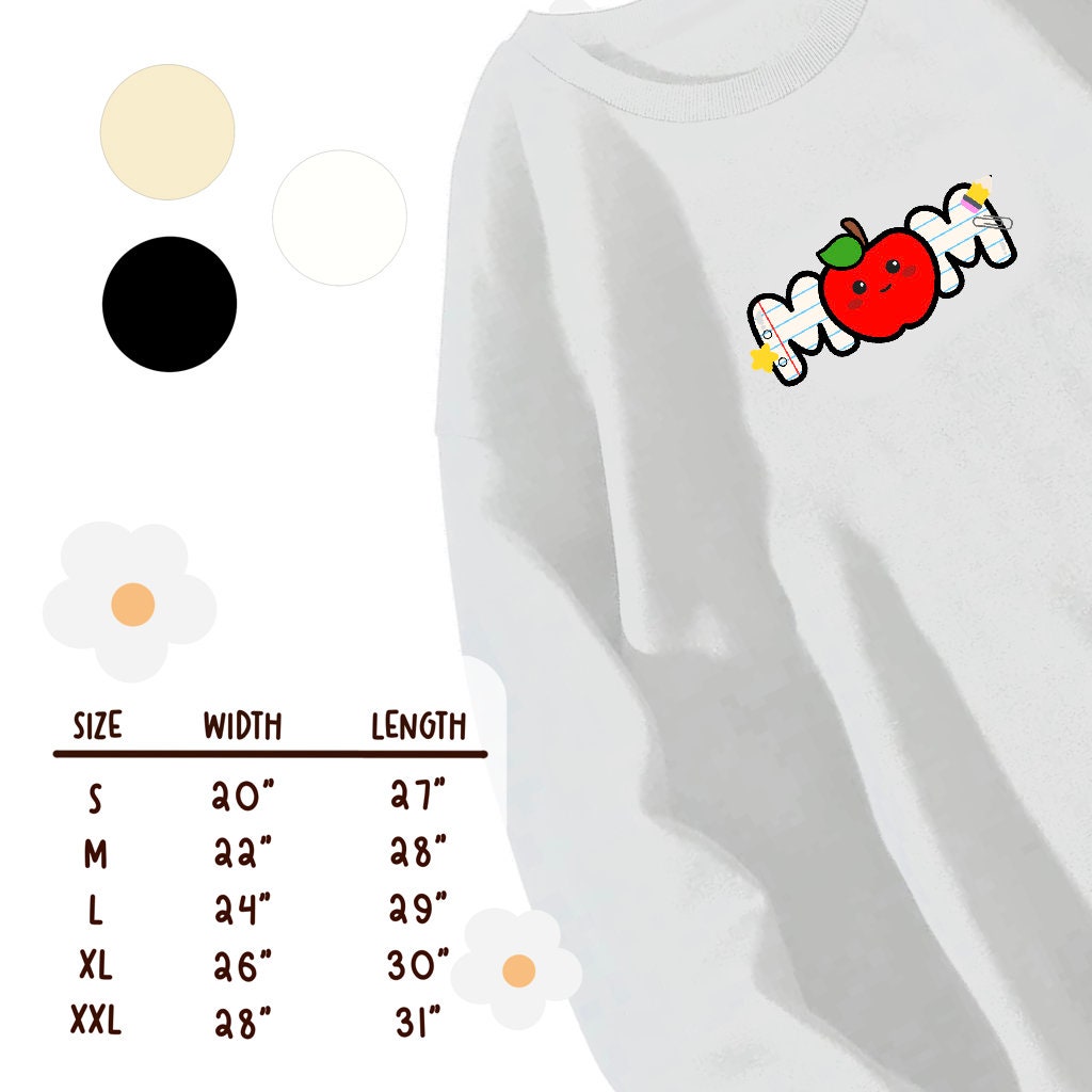 Teacher Embroidery Mom Sweatshirt | Mom Life | Teacher Life | Embroidery Crewneck