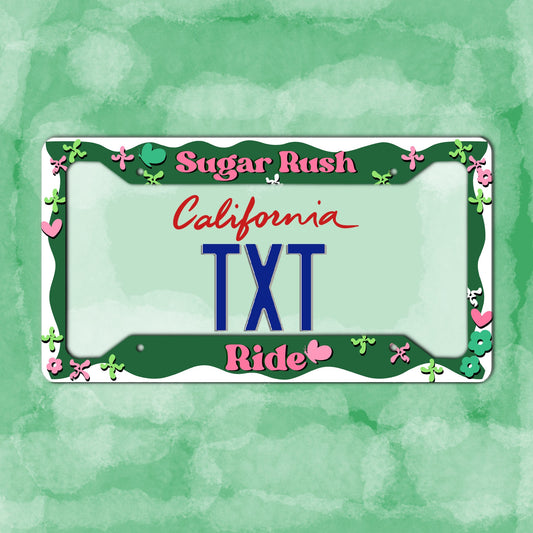 Sugar Rush Ride inspired License Plate Frame! Cute License Plate Frame/ TXT License Plate Frame/ License Plate Frame