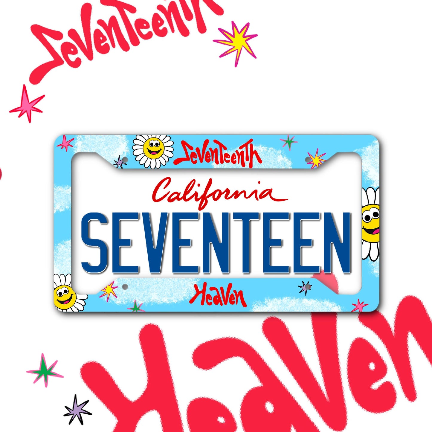 Seventeen License Plate Frame | Carat License Plate Frame