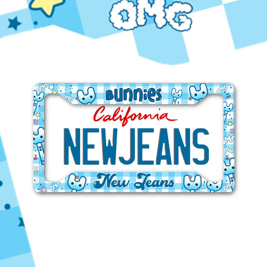 New Jeans License Plate Frame/ Bunnies License Plate Frame/ Custom License Plate Frame