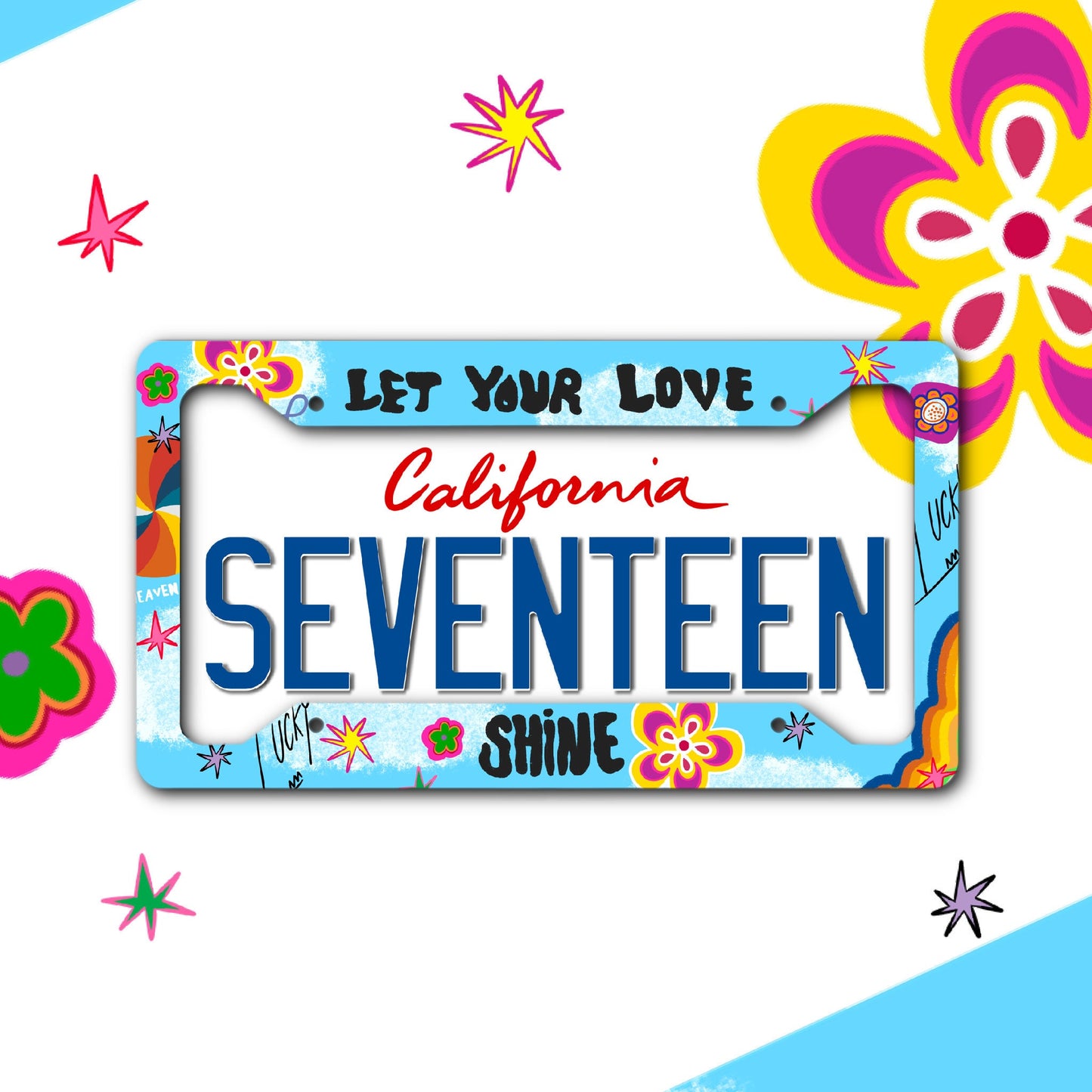 Seventeen License Plate Frame | Carat License Plate Frame