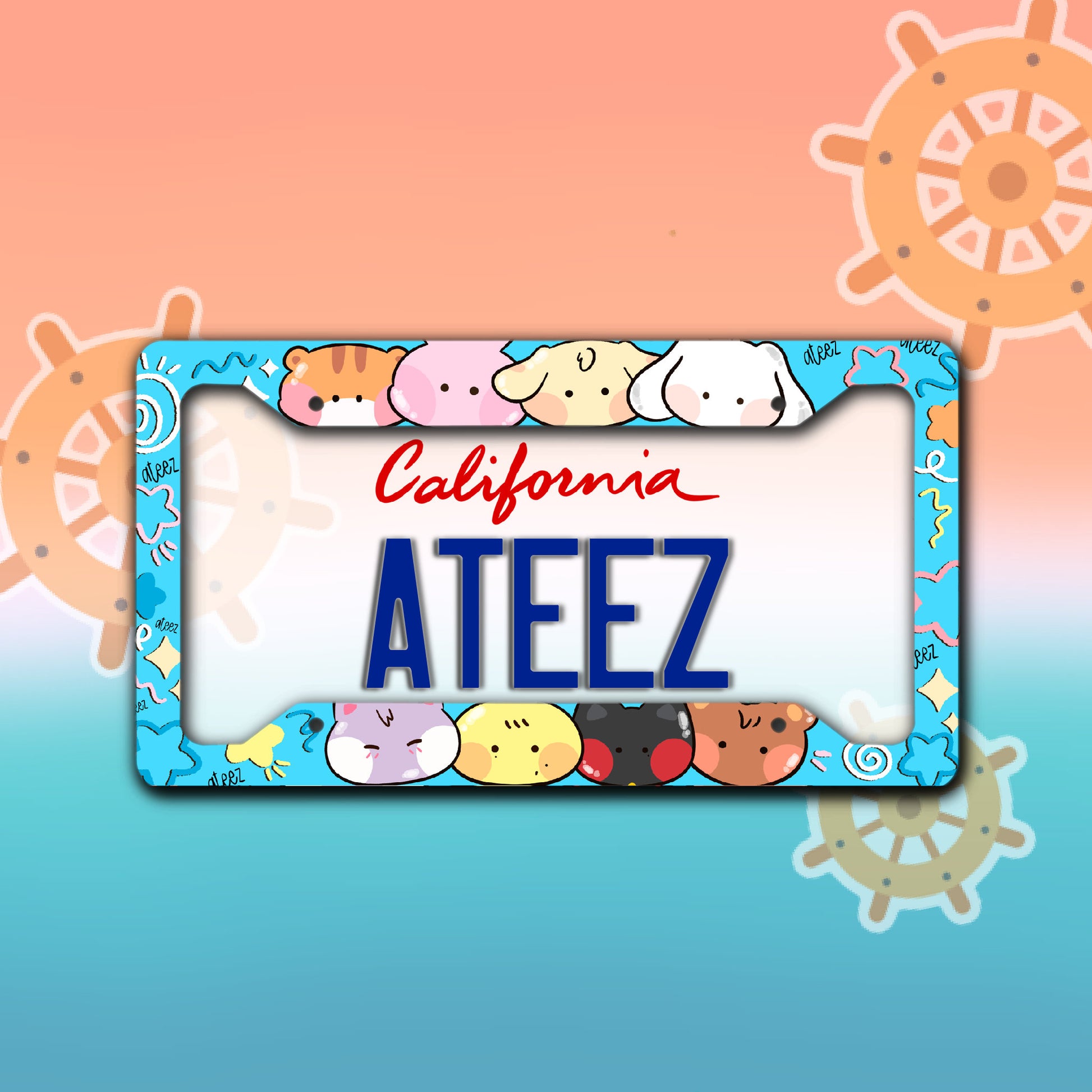 ATEEZ License Plate Frame/ ANITEEZ License Plate Frame/ Custom License Plate Frame