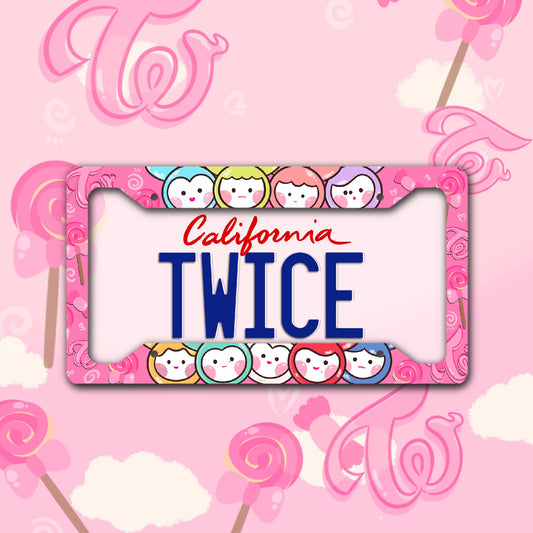 Twice inspired License Plate Frame!/ KPOP License Plate Frame/ Custom License Plate Frame