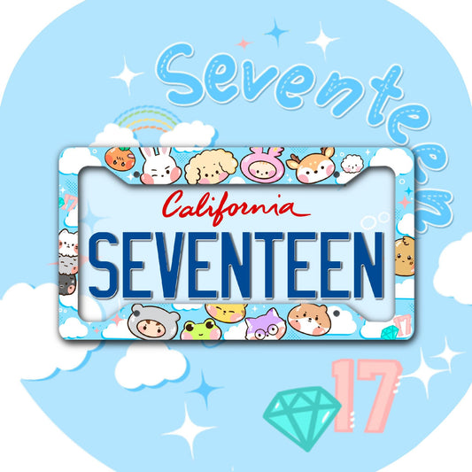 Seventeen License Plate Frame | Carat License Plate Frame | MINITEEN License Plate Frame | Kpop Inspired |