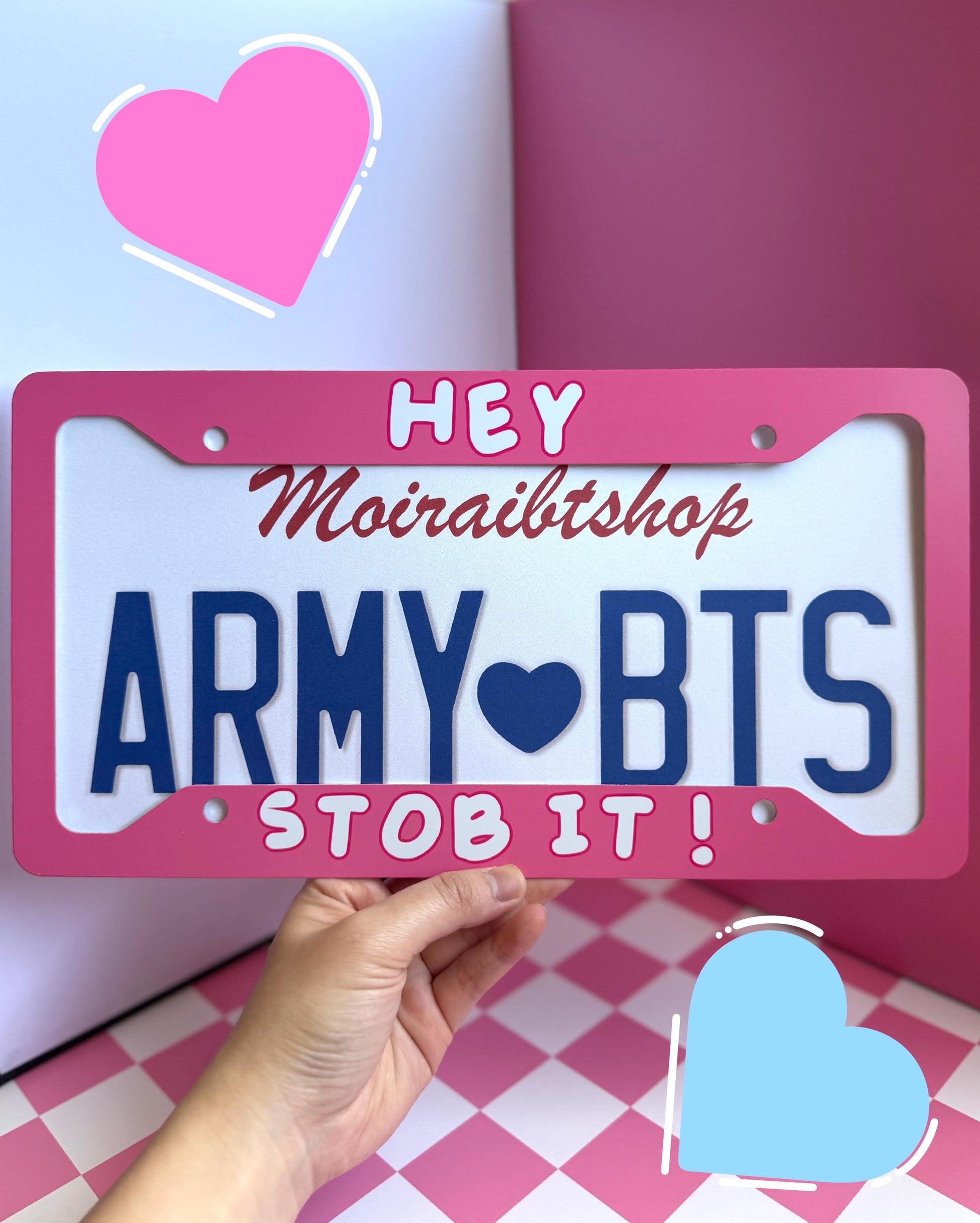 Hey Stob It! License Plate Frame/ BTS License Plate Frame/ License Plate Frame
