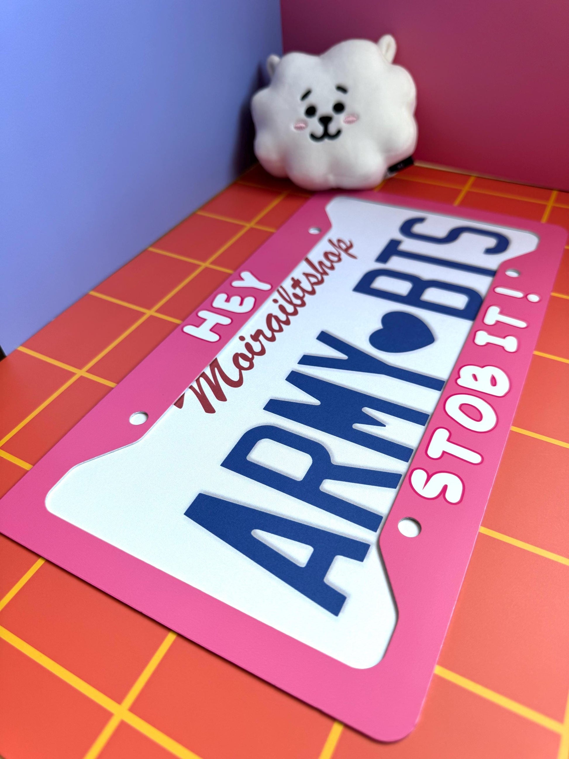 Hey Stob It! License Plate Frame/ BTS License Plate Frame/ License Plate Frame