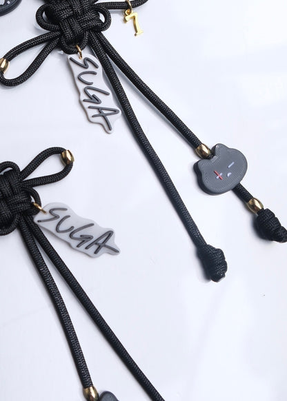 Suga Lucky Knot Keychain With Charms