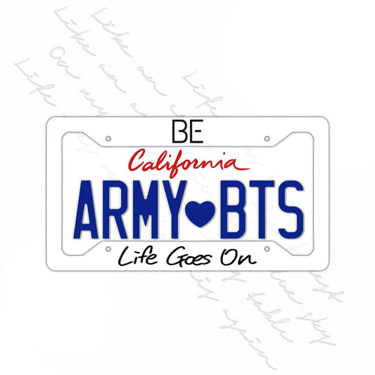 Life Goes On Custom License Plate Frame | BTS License Plate Frame