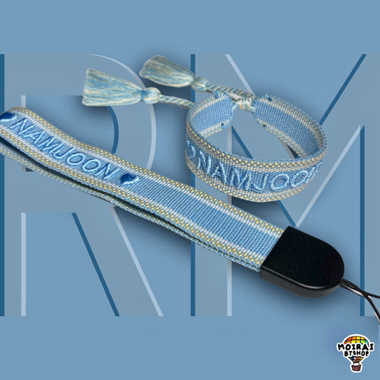 Namjoon Bracelet + Lanyard Bundle    | Wrist Strap | BTS Embroidered Lanyard | Bracelet