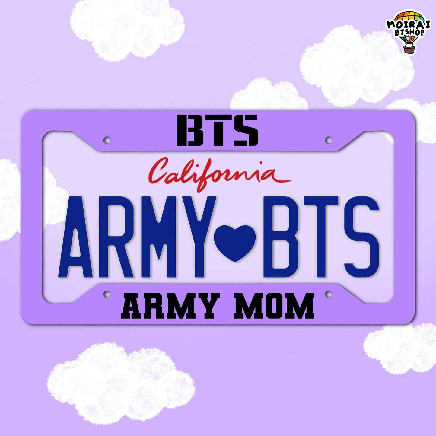 BTS Army Mom License Plate Frame/Custom  License Plate Frame/ License Plate Frame