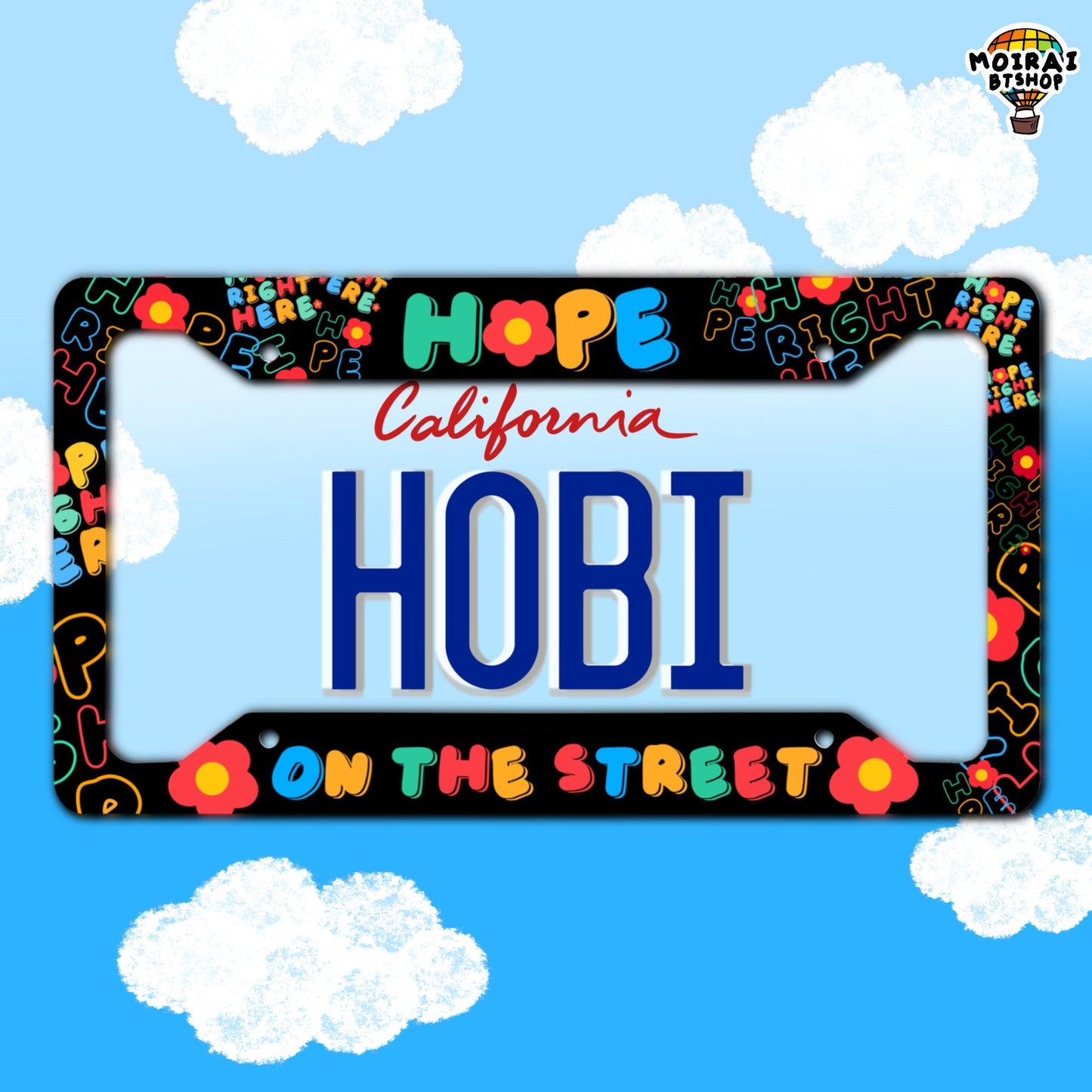 Hope On The Street License Plate Frame/ Hobi License Plate Frame/ License Plate Frame