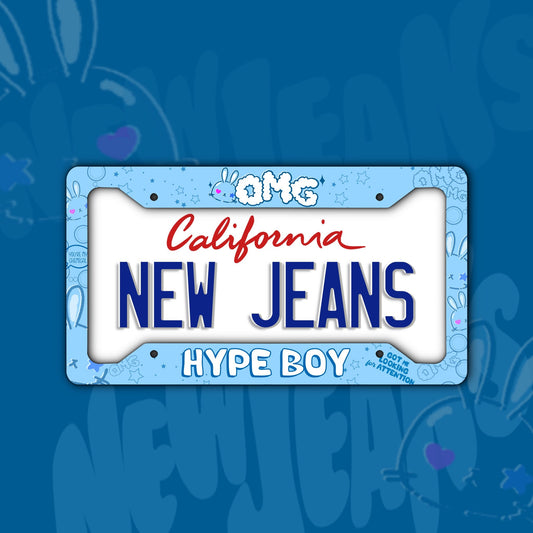 New Jeans License Plate Frame/ Hype Boy License Plate Frame/ Custom License Plate Frame